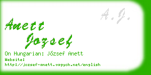 anett jozsef business card